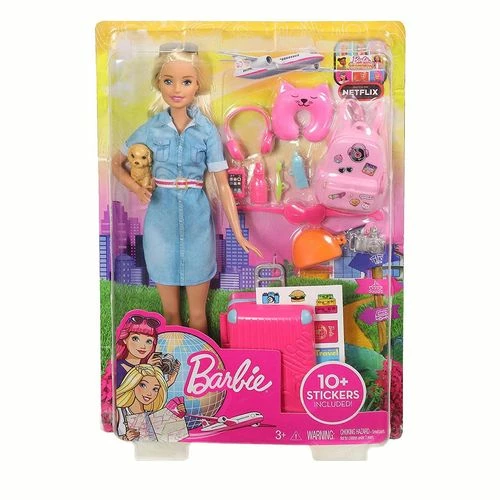 Barbie Travel Lead Doll Set Pink 3 Barbie Travel Lead Doll Set Pink
