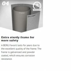 Berg Favorit Grey Trampoline With Safety Net Comfort 330 CM Diameter Large 10FT -Cheap Kids Toys & Games Store Berg Favorit Grey Trampoline 6