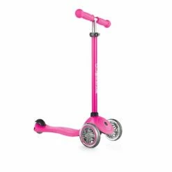 Globber Primo V2 Kids Scooter Neon Pink With Lights Foldable