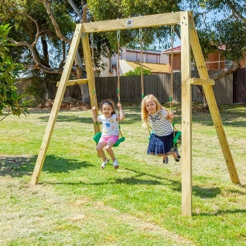 Lifespan Kids Holt 2 Station Timber Swing Set 5 Lifespan Kids Holt 2 Station Timber Swing Set - Image 3