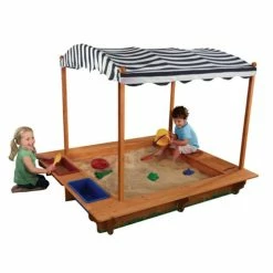 KidKraft Outdoor Sandbox Playset With Canopy Navy And White -Cheap Kids Toys & Games Store KidKraft Outdoor Sandbox Playset with Canopy Navy and White 2