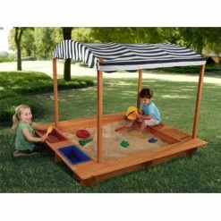 KidKraft Outdoor Sandbox Playset With Canopy Navy And White -Cheap Kids Toys & Games Store KidKraft Outdoor Sandbox Playset with Canopy Navy and White 3