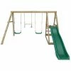 Lifespan Kids Winston 3 Station Timber Swing Set With Slide