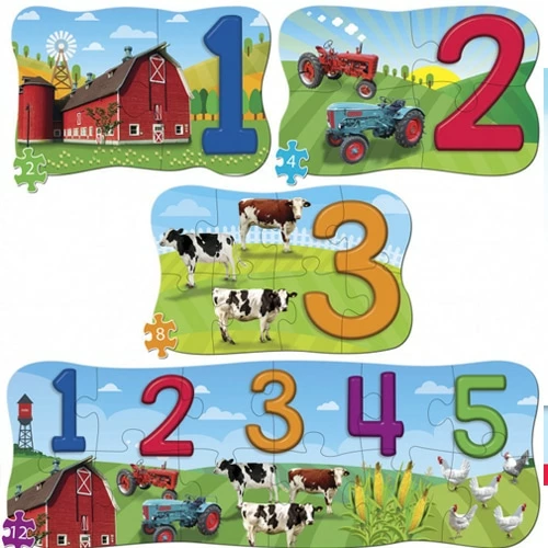 Misc Masterpieces Puzzle Educational 4 Pack 123 On The Farm 5 Misc Masterpieces Puzzle Educational 4 Pack 123 On The Farm - Image 3
