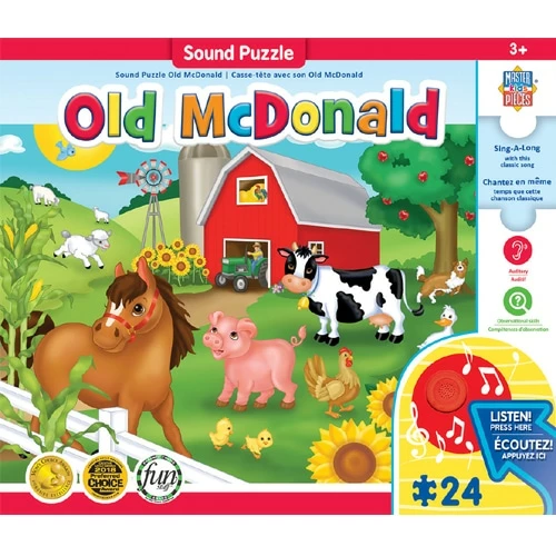 Misc Masterpieces Puzzle Educational Sing-a-Long Old McDonald Puzzle 24 Pieces 4 Misc Masterpieces Puzzle Educational Sing-a-Long Old McDonald Puzzle 24 Pieces - Image 2
