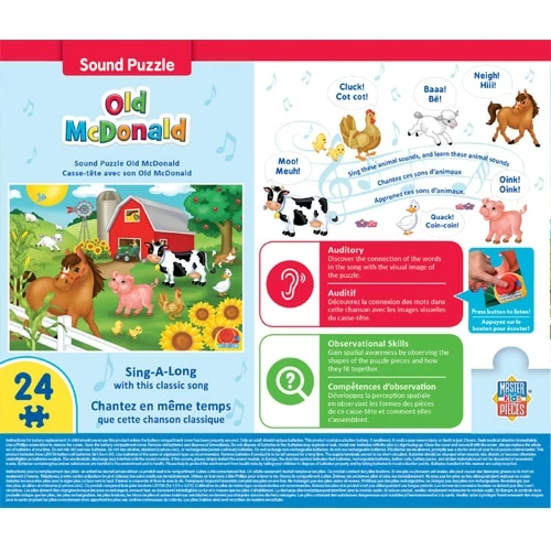 Misc Masterpieces Puzzle Educational Sing-a-Long Old McDonald Puzzle 24 Pieces 6 Misc Masterpieces Puzzle Educational Sing-a-Long Old McDonald Puzzle 24 Pieces - Image 4