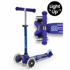 Micro Mini Deluxe LED 3 Wheel Scooter Blue