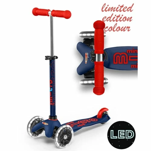 Micro Mini Deluxe Scooter Led Navy Blue 6 Micro Mini Deluxe Scooter Led Navy Blue - Image 4