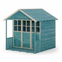 Plum Play Plum Wooden Cubby Playhouse Teal -Cheap Kids Toys & Games Store Plum Deckhouse Wooden Playhouse Teal 2