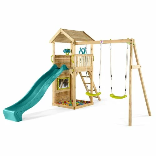 Plum Play Plum Lookout Tower Wooden Climbing Frame With Swings 3 Plum Play Plum Lookout Tower Wooden Climbing Frame With Swings