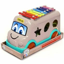 Misc Roo Crew Eco Wood 2.0 School Bus Xylophone And Shape Sorte